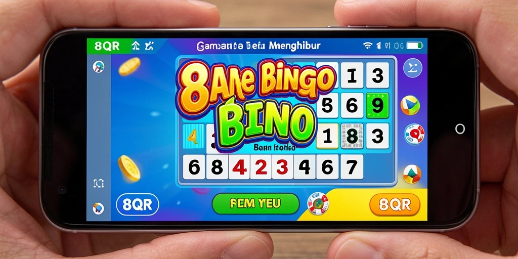 Screenshot gameplay 8QR memperlihatkan suasana seru bermain Bingo.