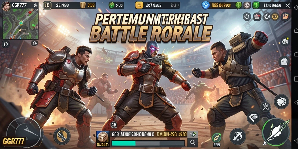 Gameplay seru dari GGR777 dalam pertempuran Battle Royale.
