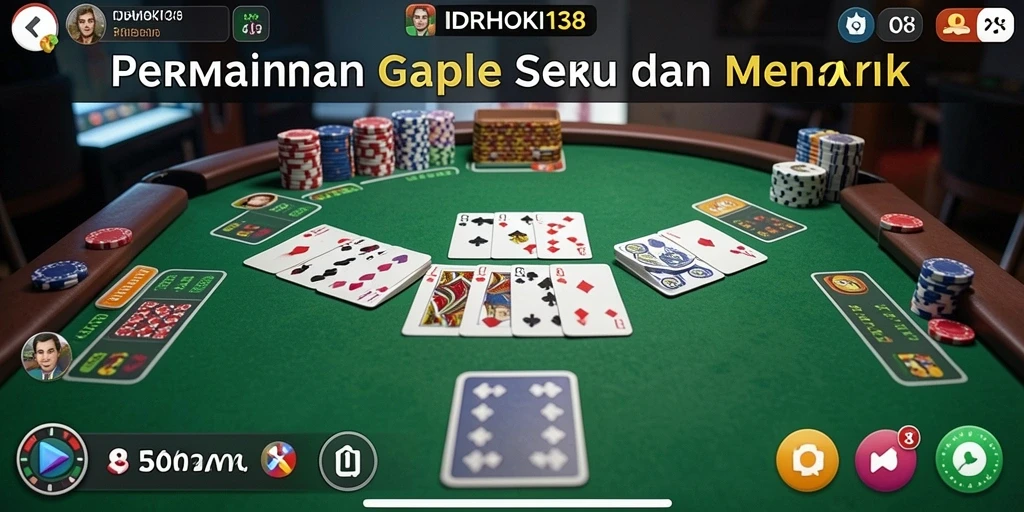 Tampilan gameplay seru dari aplikasi Gaple IDRHOKI138.