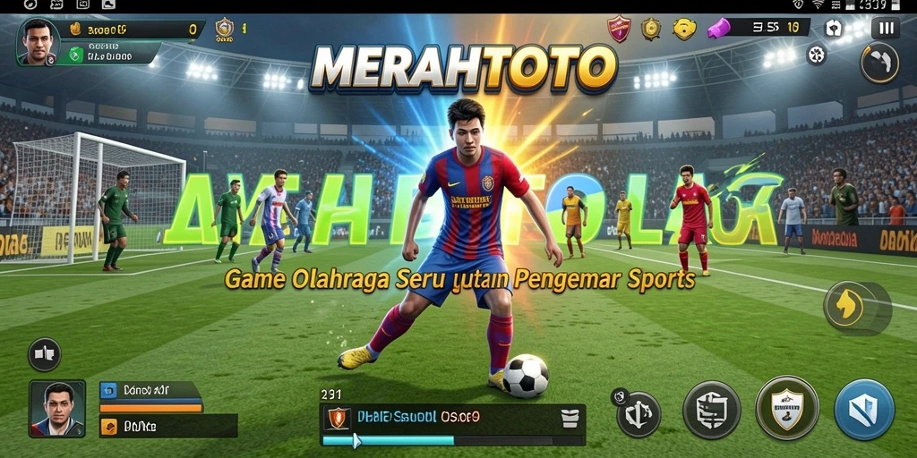 Screenshot menampilkan aksi seru dalam permainan olahraga MERAHTOTO.