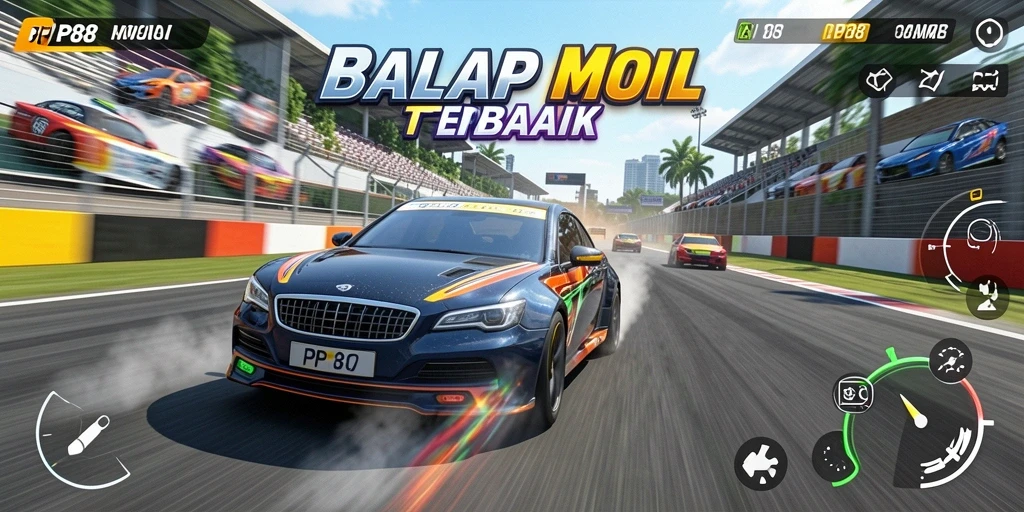 Tampilan gameplay PP88 menampilkan aksi balap yang mendebarkan.