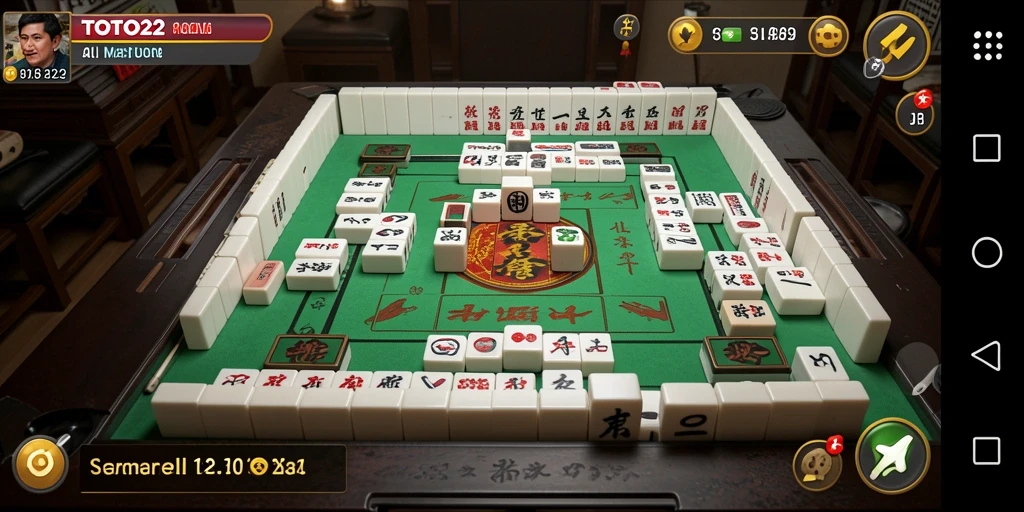 Tampilan gameplay Mahjong yang seru di TOTO22.